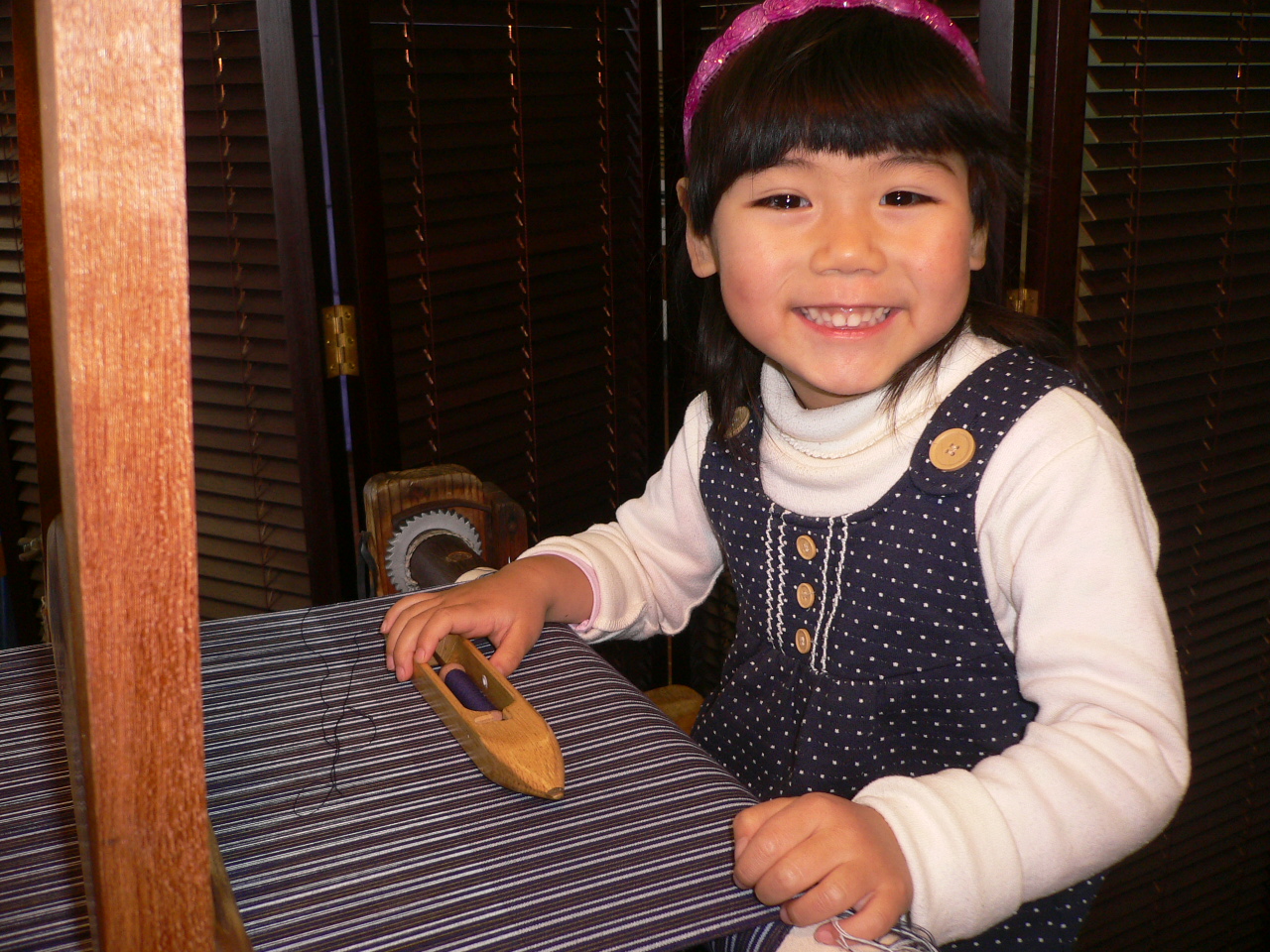 和布刈　いやしの風　縞美人　小倉織物工房の写真1