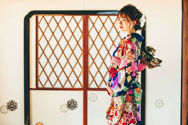 ほうふ着物体験 しをりの写真1