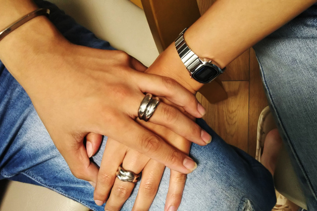 銀のイルカの写真1