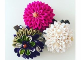 はんなり　つまみ細工　in　だりあ庵