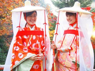 平安衣裳・着物よそおい体験　みやじま　紅葉の賀