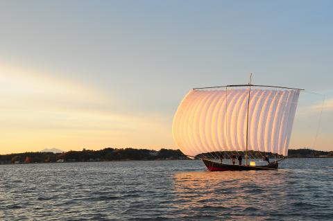 かすみがうら市観光帆引き船の写真1